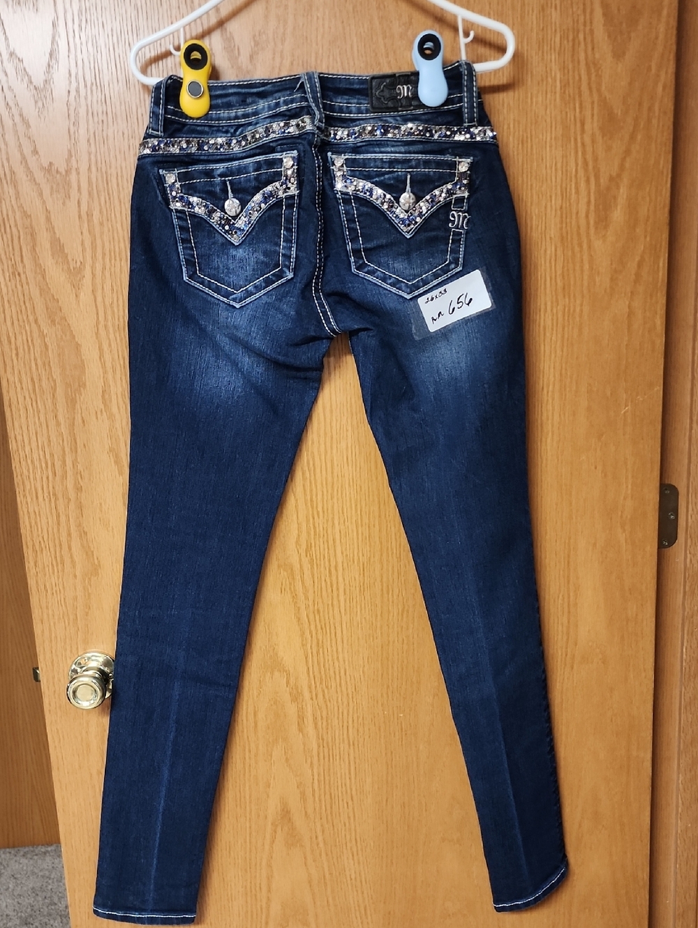Miss Me Embellished Dark Blue Women's Jeans 26x33 number 656